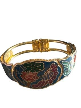 Vintage enameled cloisonné bracelet